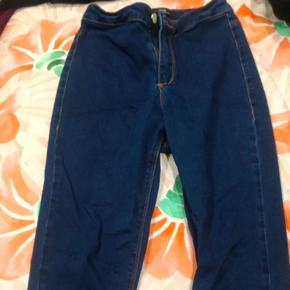 Missguided High Waisted Blue Jeans